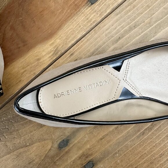 Adrienne Vittadini Leather Ballet Flats Bow Gold Accents 6.5 - Picture 7 of 10